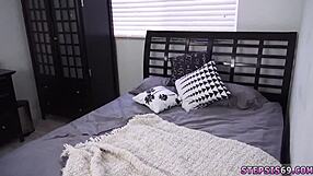 Teen gives hotel blowjob to suspended stepsis