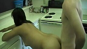i finally had sex with my step brother's girlfriend talia in the kitchen