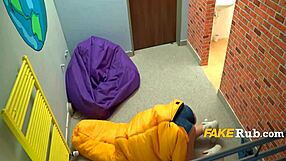 Group Blowjob and Riding in Dorm on Christmas