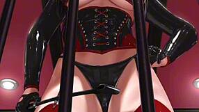 mistress binds black slut with big ass and tits for cumshot