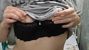 Admiring The Passion In That Big Juicy Booty In The Bathroom