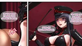 mistress binds black slut with big ass and tits for cumshot