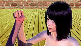 Uncensored Japanese Hentai: Sexual handjob and blowjob with ASMR