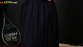 teacher and student give group handjob in locker room