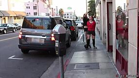 Bondage and humiliation at public places for submissive partner