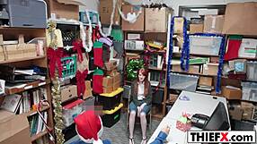 tiny redhead krystal orchid punished at work with big cock