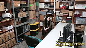 Horny bbw caught stealing pounded hardcore in office