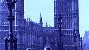 Dark London vintage taboo with hairy British mommy in retro style