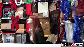 tiny redhead krystal orchid punished at work with big cock