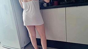 naughty blonde latina masturbates while showing panties in fetish scene