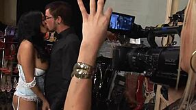 Blonde and brunette try on sexy lingerie