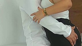 secretaria hits on the on-call doctor, sucking his cock in the medical office while showing big tits and ass