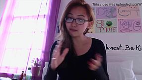 Asian teen with big tits and glasses vlogs amateur scenes