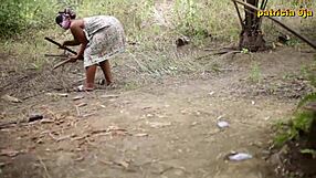 He had a soft, kind doggy style fuck with an ebony chubby woman in the bush