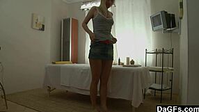 18yo horny babe getting fucked during a massage.