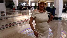 Mariaold, the mature milf with big tits in stockings and lingerie, fulfills your wildest dreams as she poses seductively for you