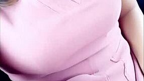 Ebony nurse climbs government vehicle for independent consultation touching patient's pussy in real nurse porn car