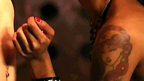 Ebony Lezdom Punishes Sub With Strapon