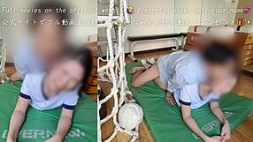 Amateur Japanese cosplay sex in gym