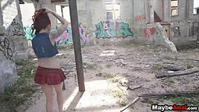 I see redhead rocker chick Sheena Rose in ghetto scene