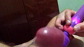 Detailed Close-Up Of Teen's Handjob On Monster Cock Toy Leading To Slow Motion Cumshot