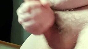 Chubby guy fucks dildo and cums in compilation