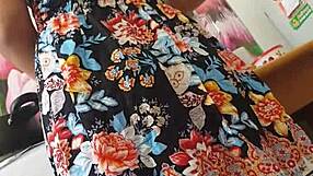 hidden cam spies on mexican girl with perfect ass under skirt, no panties in sight