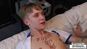 Southernstrokes twinks Alpan Stone and Max Gen bareback with intensity.