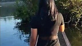 Prostitute Fucks Hard in the River!