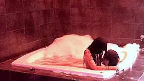 Horny Amateur's Natural Tits Bounce In Jacuzzi During Cunilingus And Sex