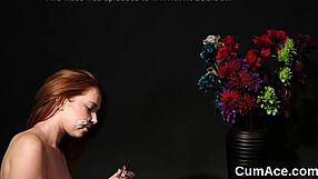 Sexy Centerfold Receives Facial Cumshot POV