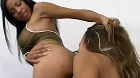 Two girls lesbian strapon sex with Havana Ginger and Keeani Lei