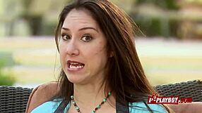 Chloe Exposes Her Big Titties To Horny Couples