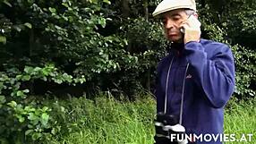 Tattooed Honey Gets Big Jugs Cummed Outdoors