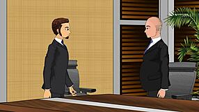 Secretary handles office situation with no hard feelings.