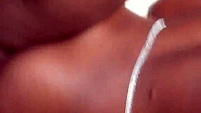 Ebony teen bent over for deep slow doggystyle thrusting