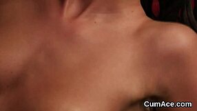 Sexy Centerfold Receives Facial Cumshot POV