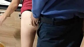 cleaning the kitchen but hinting at a quick masturbation session with the milf