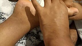Real Amateur Butt Massage on All Fours with Foot Fetish