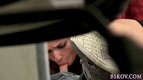 Casey Calvert receives a special facial treatment