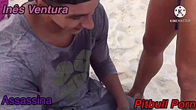 Intense Beach Massage Turns Into First-Time Fuck With Inês Ventura And Newbie
