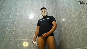 Gay guy cums while relaxing with detailed masturbation