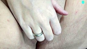 Look at my naughty wife teasing her wet pussy up close