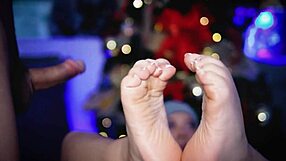 I jerk my friend with feet 😍