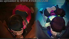 Big tits and small tits clash in anal licking and assfucking cartoon oral fun