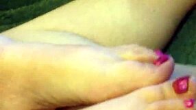 Wife's Footjob with Cumshot on Pink Toenails Drives Me Wild!