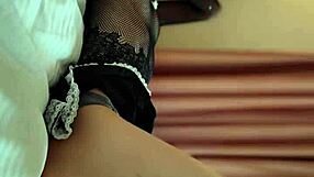 Sheer maid cosplay photoshoot