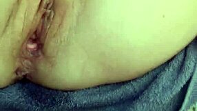 Is Velvet Rain 23 getting fucked with huge toys on the balcony?