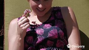 delicious blonde rides big cock, gets jizz on sasquatch pussy