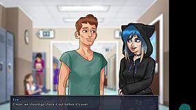 Hot Asian Teacher In Summertime Saga 28 Wants To See Monster Cock In POV Scene With Masturbation